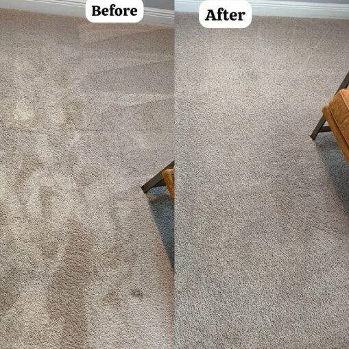 Carpet cleaning before and after in Spring Hill